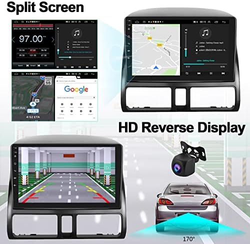 Автомагнитола Android 11 за Honda CRV 2002-2006 година, Радио с wi-fi Carplay, 9-инчов Сензорен Авто Радио с GPS-навигация, Android Auto, WiFi, Bluetooth, RDS FM, USB, Резервната Камера