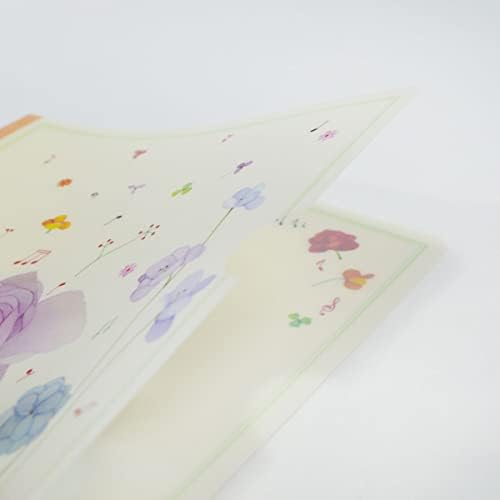 Frontia Размер A4 8,27 x 11,69 Прозрачна пластмасова папка с цветен дизайн, симпатичен внос от Япония