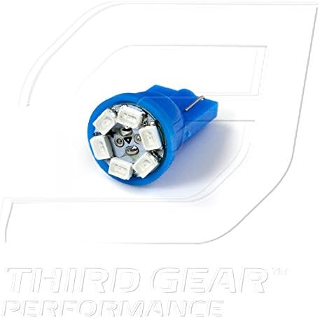 TGP T10 Синьо 6 Led SMD Клиновидна крушки за регистрационен номер 1995-2012, Съвместими с Mitsubishi Eclipse