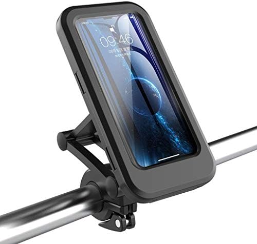 Закопчалка за телефон с велосипед и мотоциклет, Регулируема по вращению на 360 ° и водонепроницаемое, подходящи за телефон в рамките на 7 инча