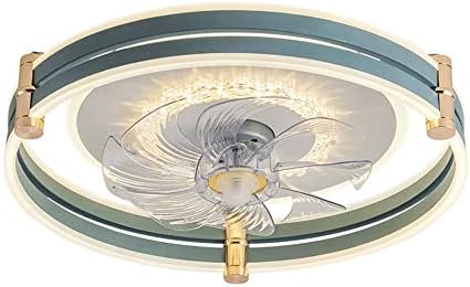 Тавана лампа с кръгла вентилатор на тавана Sggainy LED, Трицветна тавана лампа в Тавана лампа с 3 скорости на вентилатора, - Вградени Панел тела, осветителни Тела за спалн