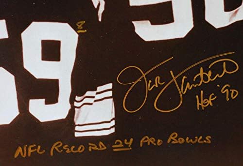 Хем Lambert Ръсел Стийлърс Подписа Снимка 16x20 Ч/Б с/Pro Bowls - Бекет със Златен автограф