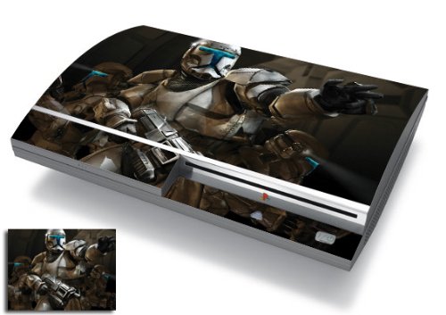 Комплект аксесоари Monster Рибка Skins за игрова конзола Sony Playstation PS3 - Защитен стикер на предната панел, художествена стикер - робот