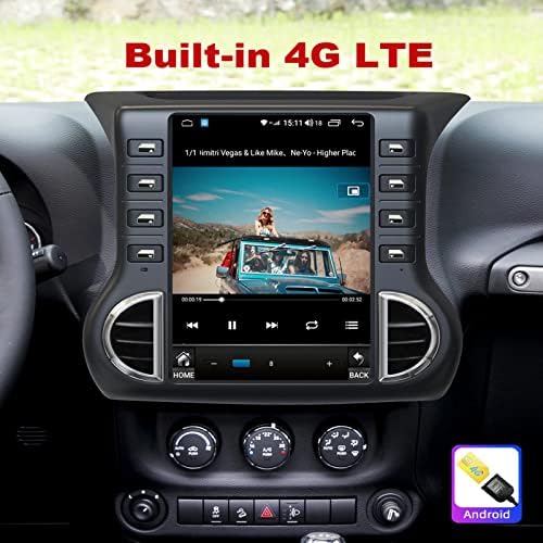 за Jeep Wrangler JK Безлимитное Обновяване на радио 2015-2017 Подмяна на стереонавигации Android 12,1 инчов сензорен екран в стил