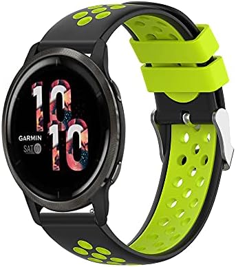 Силиконови спортни въжета, съвместими със сменен каишка Garmin Venu 2S/2, Дишаща, който предпазва от изпотяване Гумена каишка за часовник, който е Съвместим с Venu 2/2S, Подмян