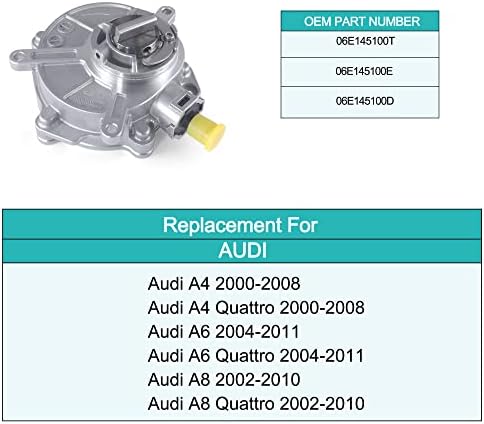 AULINK 06E145100T 06E145100E 06E145100D Вакуум Помпа усилвател на спирачките (V6 3.2 L) за 2000-2011 Audi A4 A6 A8 Quattro