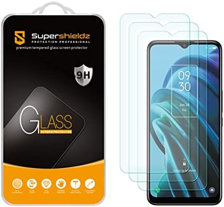 (3 опаковки) Supershieldz, Предназначени за защитни фолиа, изработени от закалено стъкло TCL 30 XE 5G, която защитава екрана от надраскване, без мехурчета