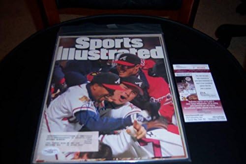 Грег Мэддукс Брейвз Подписа договор с Jsa / coa Sports Illustrated - Списания MLB с автограф