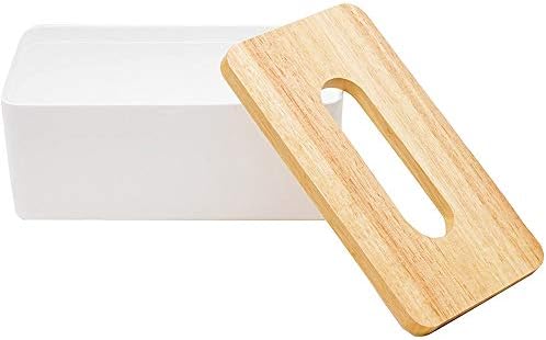 Капакът на кутията тъкан HJKOGH Групирани Дървена за Устранимых Хартиени Салфетки, Дървена Притежателя на Правоъгълен плат