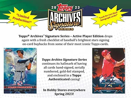 Маркова бейзболна кутия за хоби Topps Archives 2023 (1 Картичка с автограф)