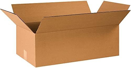 Гофрокоробы PARTNERS BRAND 24x12x8, Големи, 24L x 12W x 8H, опаковка по 25 парчета | Доставка, Опаковане, Преместване, Кутия за съхранение за дома или офиса, Устойчиви на Едро кутии за