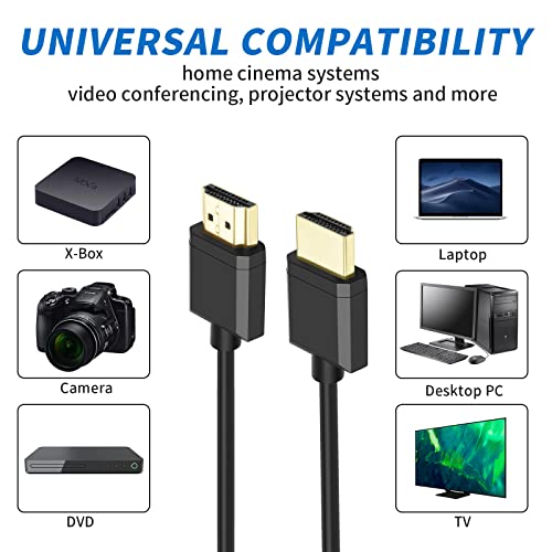 UiiWout dxvxz HDMI 2.1 Кабел 2 метра, ultra-висока скорост на 8K @ 60Hz 4K @ 120Hz 48 gbps HDMI Кабел, поддръжка на динамичен HDR, 3D, eARC за PS5 PS4 Xbox, проектор, лаптоп, телевизор, монитор и още много Д?