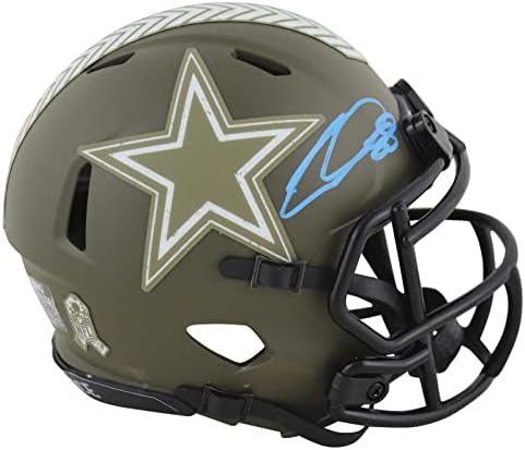 Каубои Сиди Агнето беше Подписано Поздрав за Феновете на мини-каски Service Speed - Мини-Каски NFL С автограф