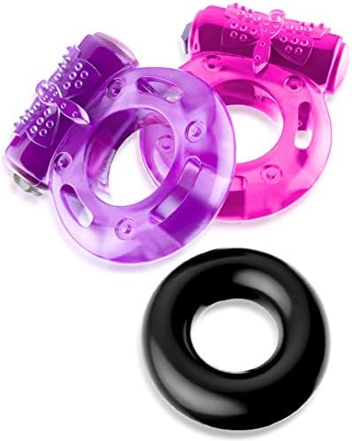 Секс–Играчки VIARDEJI® с Вибрираща пръстен за член - 2 Пръстени за пениса, бр. Стимулатор на клитора и 1 Халка за пениса за по-добра