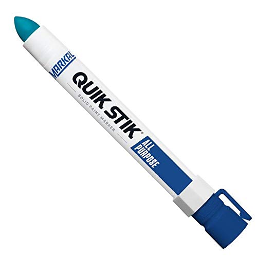 Маркер за нанасяне на трайна твърда боя Markal 61070 Quik Stik Twist, синьо (опаковка от 12 броя)