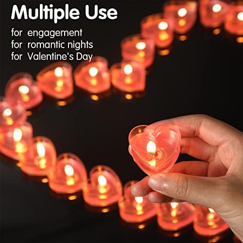 3000 Бр. Листенца от Рози от Изкуствена Коприна с 50 Бр. Романтични Свещи във формата на Сърце и USB Автомобилен Ночником за