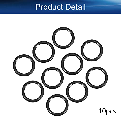 Bettomshin 10 бр. Уплътнителни пръстени от фторкаучука, 0,33 x 0,26 x 0,04 (ODxIDxW), Черна Metric оборудване запечатване на