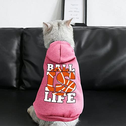 Баскетбол - това е Животът, Персонални Качулки за Домашни Кучета, Мека плътно Облекло За Кучета, Дишащи Пуловери за Домашни Любимци с Шапки