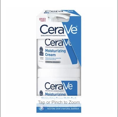 CeraVe Овлажнител | Дневен Хидратиращ крем за лице и тяло за суха кожа Pump (опаковка по 2 мл, хидратиращ крем)