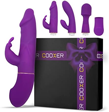 Двоен Вибратор Rabbit Секс-Сензорни играчки за възрастни, за жени, Подвижни Мощен Силиконов Масажор 3 в 1 за Анален оргазъм