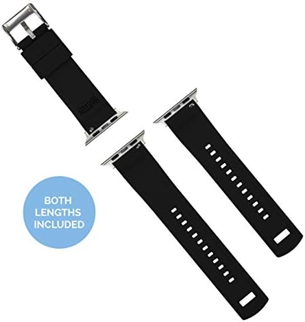 Въжета за часа BARTON - Луксозни силиконови каишки за часовници - Черно PVD фитинги и адаптори - Быстросъемные - Изберете цвят и