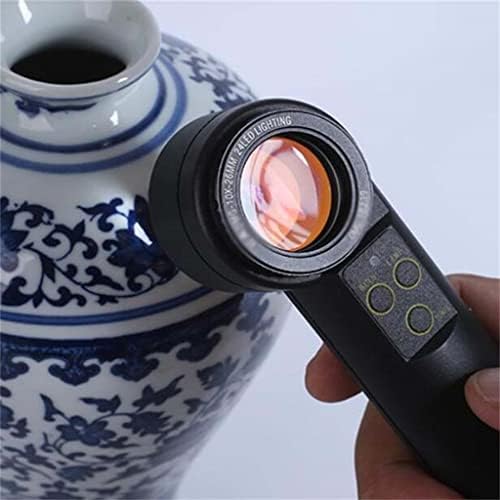 UXZDX Лупа CUJUX за наблюдение на бижута с лек ръчен осветление HD Увеличително стъкло (Цвят: B размер: 12X4,3 см)