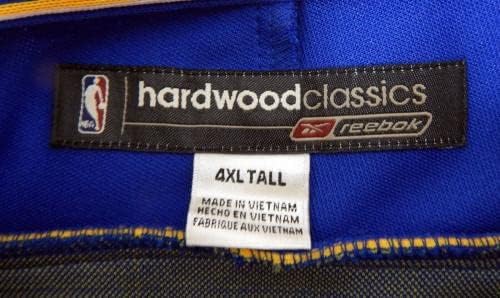 2000-та Голдън Стейт Уориърс Пусна игра Blue Снимайте Shirt Hardwood Classic 4XL 6 - Използвана от играта НБА