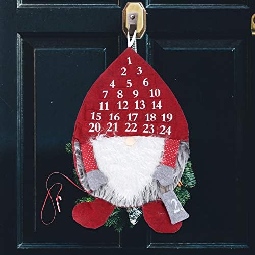 PRETYZOOM Коледен Календар за Обратно броене Шведски Джудже Войлочный Адвент-Календар с Джобове за 25 Дни Коледен Календар