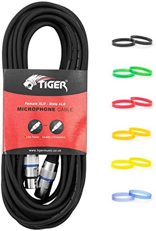 Микрофон кабел Тигър 3 м (10 фута) XLR Male - XLR Female със Сменяеми Цветни панти