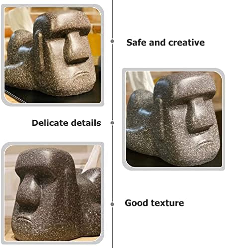 Zerodeko Притежателя Кутии за Салфетки Moai Ретро Кофа За Съхранение на Салфетки Новост Кутия За Хартиени Кърпи Форма Moai Остров Възкресението