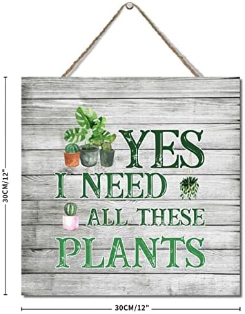 Да, аз Наистина се нуждаят от Всички Тези Растения, Дървени Знаци, Растителна Майка, Подарък за Любителите на Растения за Градината, Подвесная