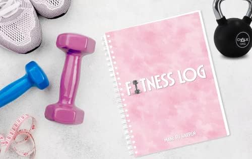 Списание тренировки Pink Fitness Journal - Планер фитнес - Дневник - Дневник на тренировките за отслабване, вдигане на тежести, WOD за мъже и жени за проследяване на цели и увел?