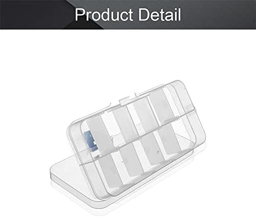 Utoolmart 10 Окото Пластмасова Прозрачна Кутия За Съхранение на детайли САМ, Подвижна Преграда, Кутия За Съхранение на Бижута,