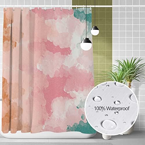 Эстетичные Облачно-Розови Завеси за душ deFouliao за баня-Цветни Абстрактна Завеса За душ, с Модерен Неутрално Минималистичен Шик Декор