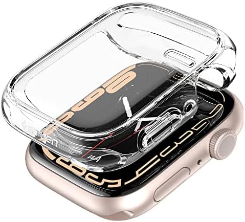 Калъф Spigen Ultra Hybrid Предназначен за Apple Watch с защитно фолио за Apple Watch Серия 7 41 мм - Кристално чист