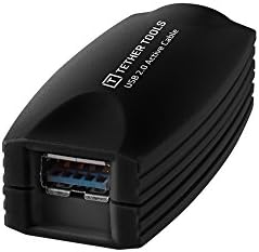 Tether Tools TetherPro Активен удължителен кабел, USB 2.0 към USB гнездото | за бърз пренос на данни между камерата и компютъра | Черен, не отразява светлина | 16 Фута (5 м)