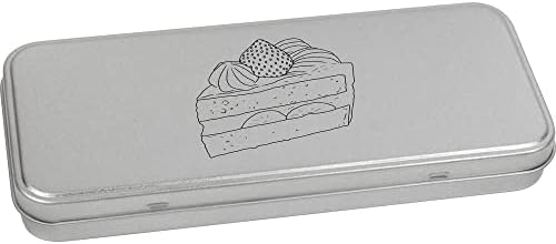 Метална Лидице кутия за канцеларски материали Azeeda Ягода Сладкиш на панти /Кутия за съхранение (TT00196345)