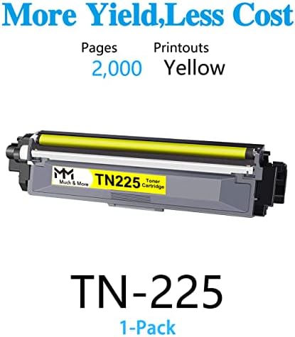 (1 опаковка, жълто) Подмяна на тонер касета, съвместими с Brother TN-225Y, TN-225 TN225, използван за HL-3140CW 3150CDW 3170CDW MFC-9130CW DCP-9022CDW