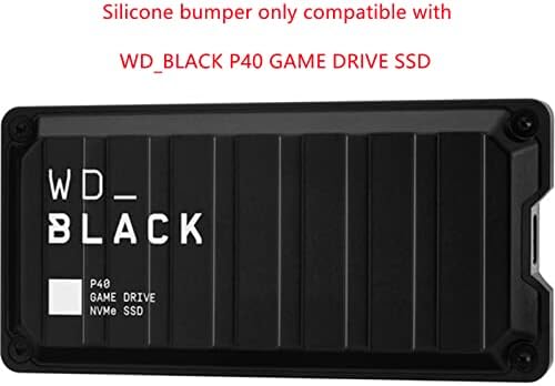 Защитен калъф с мека силиконова рамка, по-броня DAYJOY, който е съвместим с игри карам WD_Black P40 SSD 500G/1TB/2TB - Преносим устойчив на удари калъф със защита от падане (черно + си