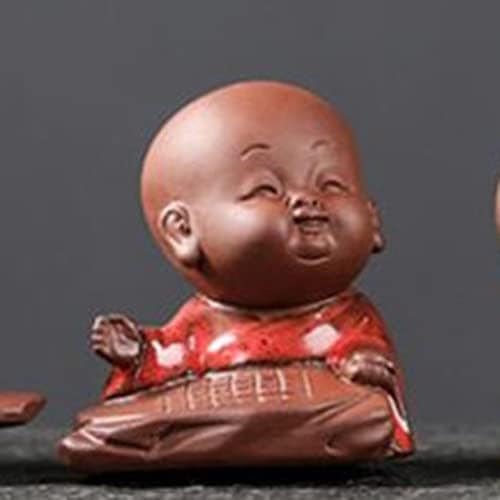 XIALON 2,16Червено Ръчно изработени Лилаво Буда е Статуетка Монах Украшение Върха на Пръста си Чай Играе Чай домашни Любимци