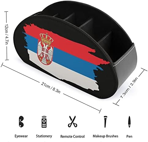 Кутия за съхранение на дистанционното управление с Флага на Сърбия, Мултифункционален Държач на дистанционното управление за телевизора,