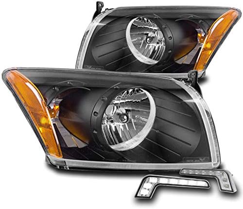 ZMAUTOPARTS За въз основа на 2007-2012 Dodge Caliber Сменяеми Черни Фарове с 6,25 бели led светлини DRL