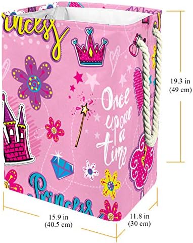 Розови Кошници за бельо DEYYA Princess, Висока Здрава Сгъваема Кошница за Дрехи за Възрастни, Деца, Момчета и Момичета,
