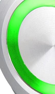 50 Броя 22 мм Плоска корона от неръждаема стомана Водоустойчива IP65 антивандальный прекъсвач 1no1nc - (Цвят: зелен led Напрежение: