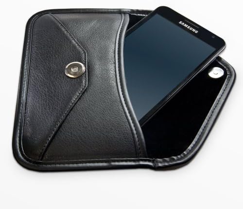 Калъф BoxWave, който е Съвместим с BLU G50 Plus (Case by BoxWave) - Луксозни Кожена чанта-месинджър, чанта-плик от изкуствена кожа