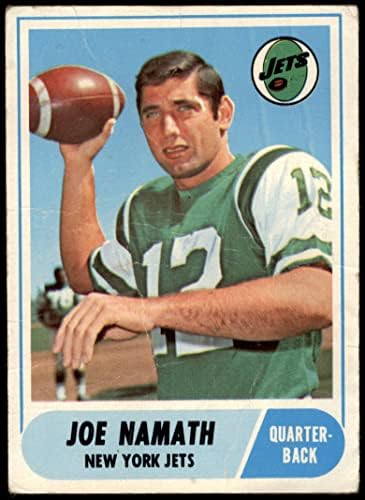 1968 Topps # 65 Джо Намат Ню Йорк Джетс (Футболна карта) PHAIR Джетс