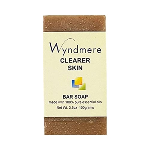 Сапун Wyndmere Clearer Skin Bar - Изработено ръчно от естествени съставки и чисти Лечебни Етерични масла