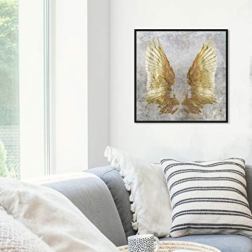 Компания Oliver Gal Artist Co. Модерен и Очарователен стенни отпечатъци върху платно My Golden Wings Home Décor, 20x20,