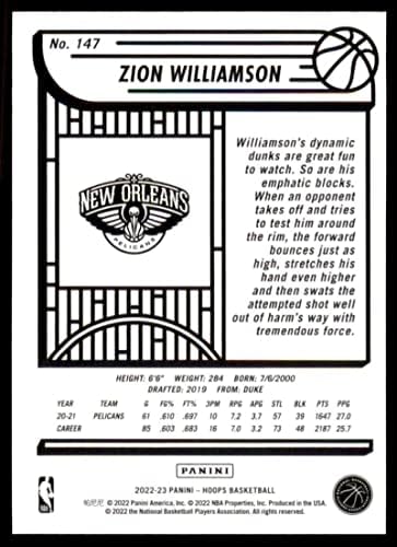 Баскетболно карта НБА Панини Хупс 2022-23 147 Зайон Уилямсън Ню Йорк-Планина Ню Орлиънс Пеликанс