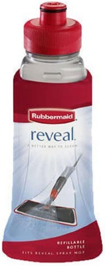 Преносимото Флакон за парцал Rubbermaid Reveal, без Течове, Бутилка за многократна употреба за почистване, Многофункционални повърхности, Прозрачен, Червен,